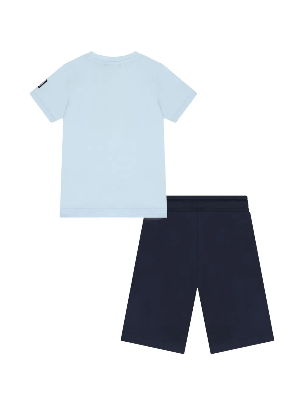 Aigner Kids T-shirt en shorts set met logo Blauw
