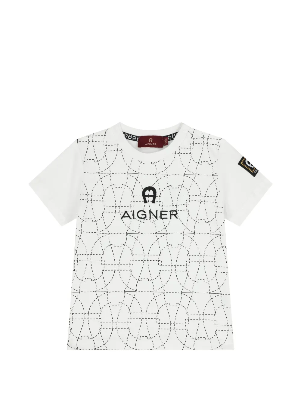 Aigner Kids logo-print T-shirt - Bianco