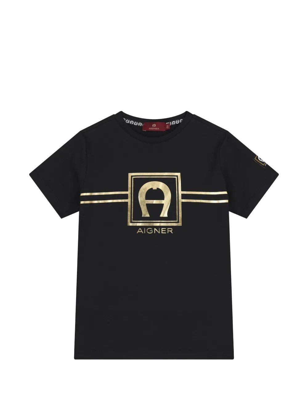 Aigner Kids logo-print T-shirt - Nero