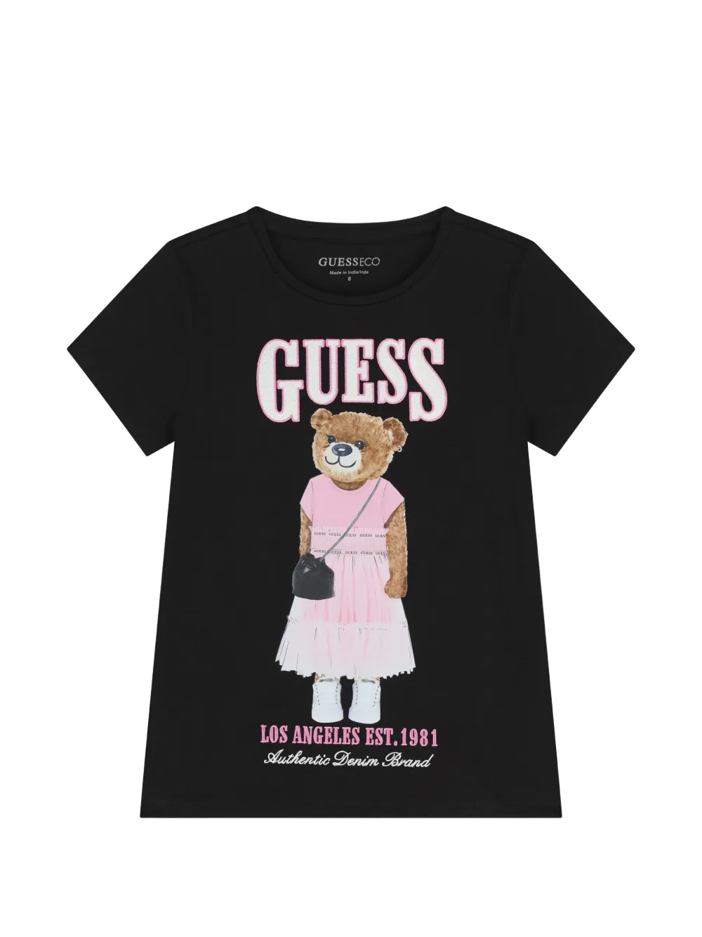 guess kids graphic-print T-shirt - Nero