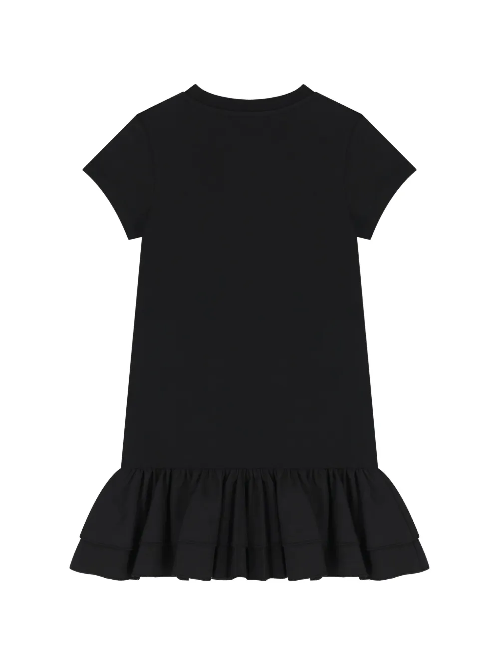 Balmain Kids T-shirtjurk met ruches Zwart