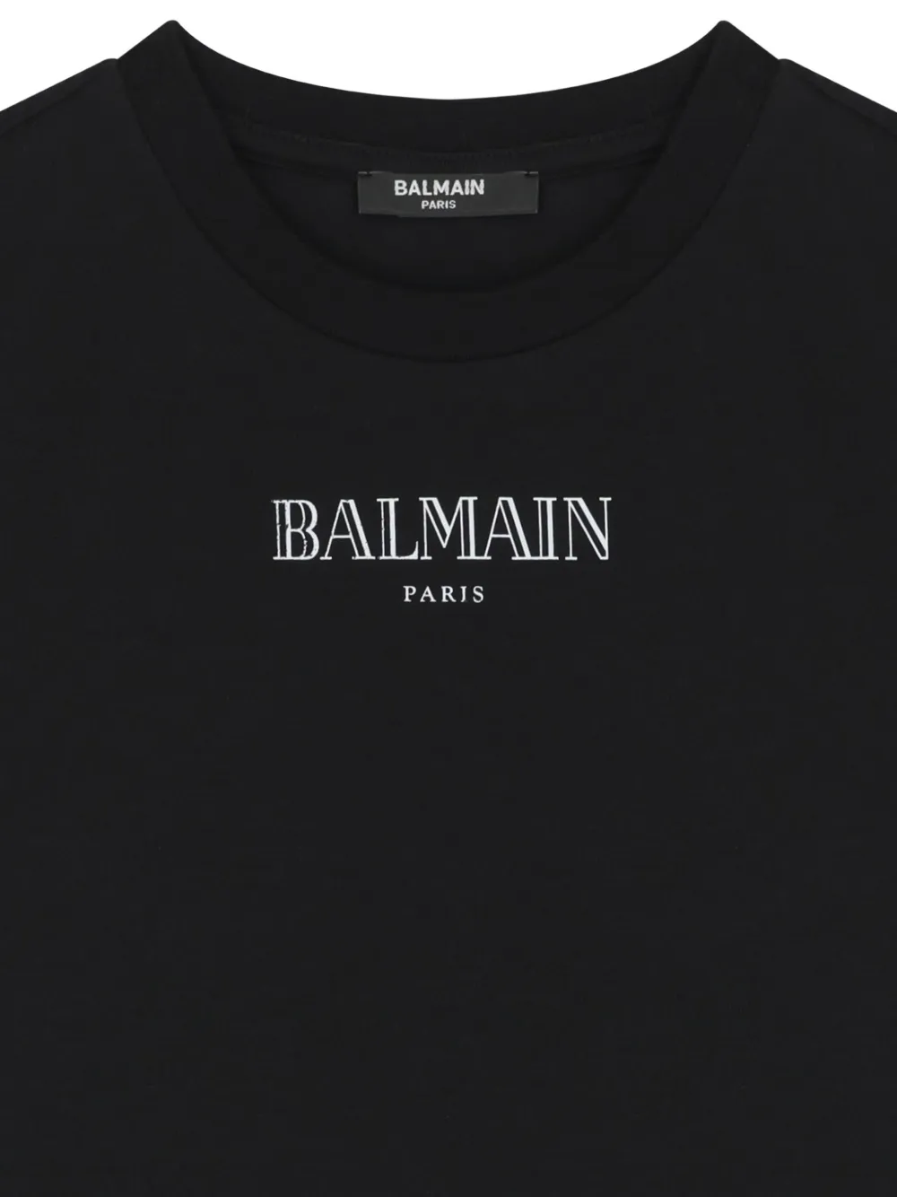 Balmain Kids T-shirtjurk met ruches Zwart