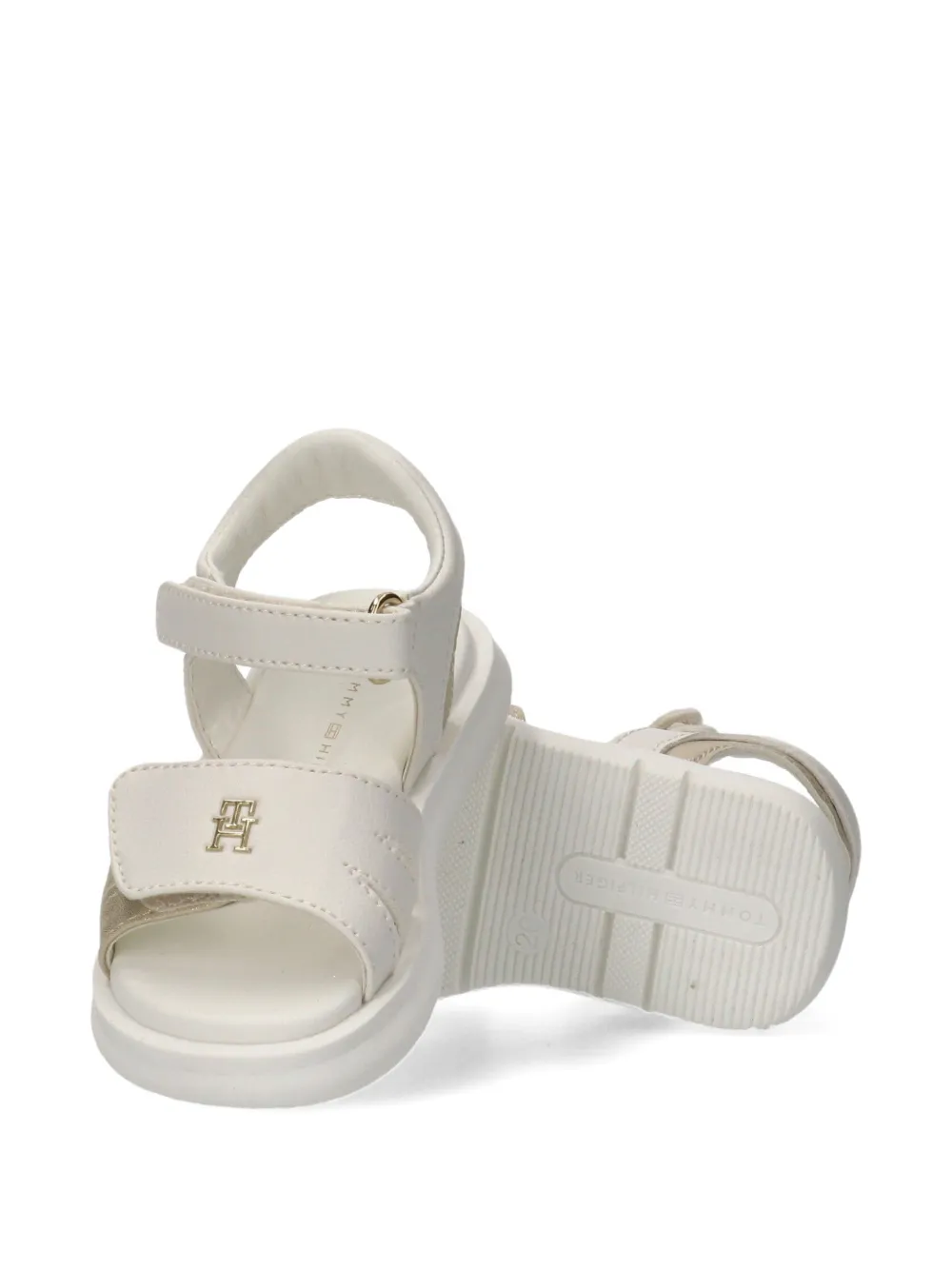 Tommy Hilfiger Junior Sandalen met logo Beige