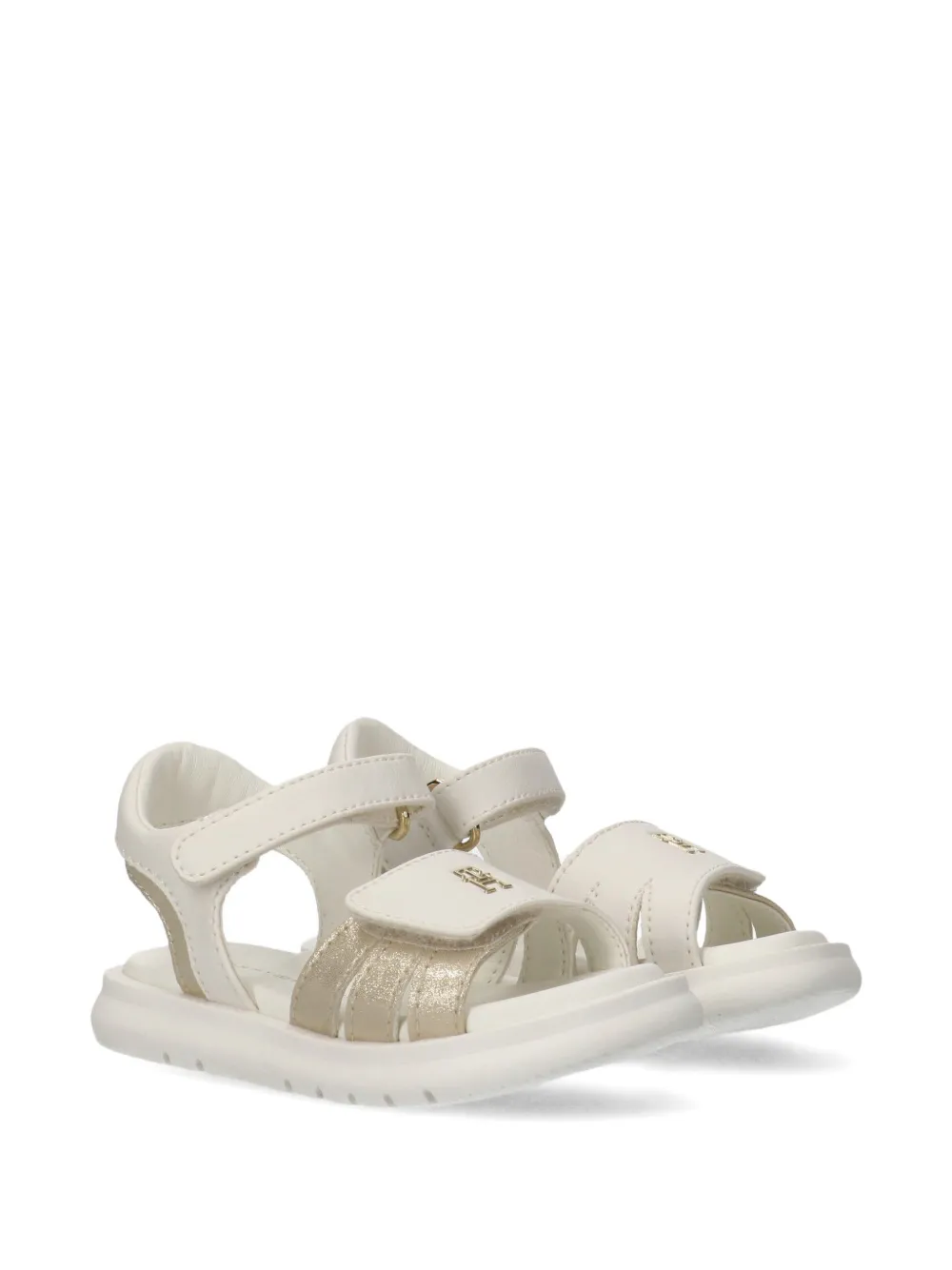 Tommy Hilfiger Junior Sandalen met logo Beige