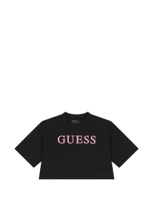 Diesel Kids ハートプリント クロップド Tシャツ | ブラック | FARFETCH JP