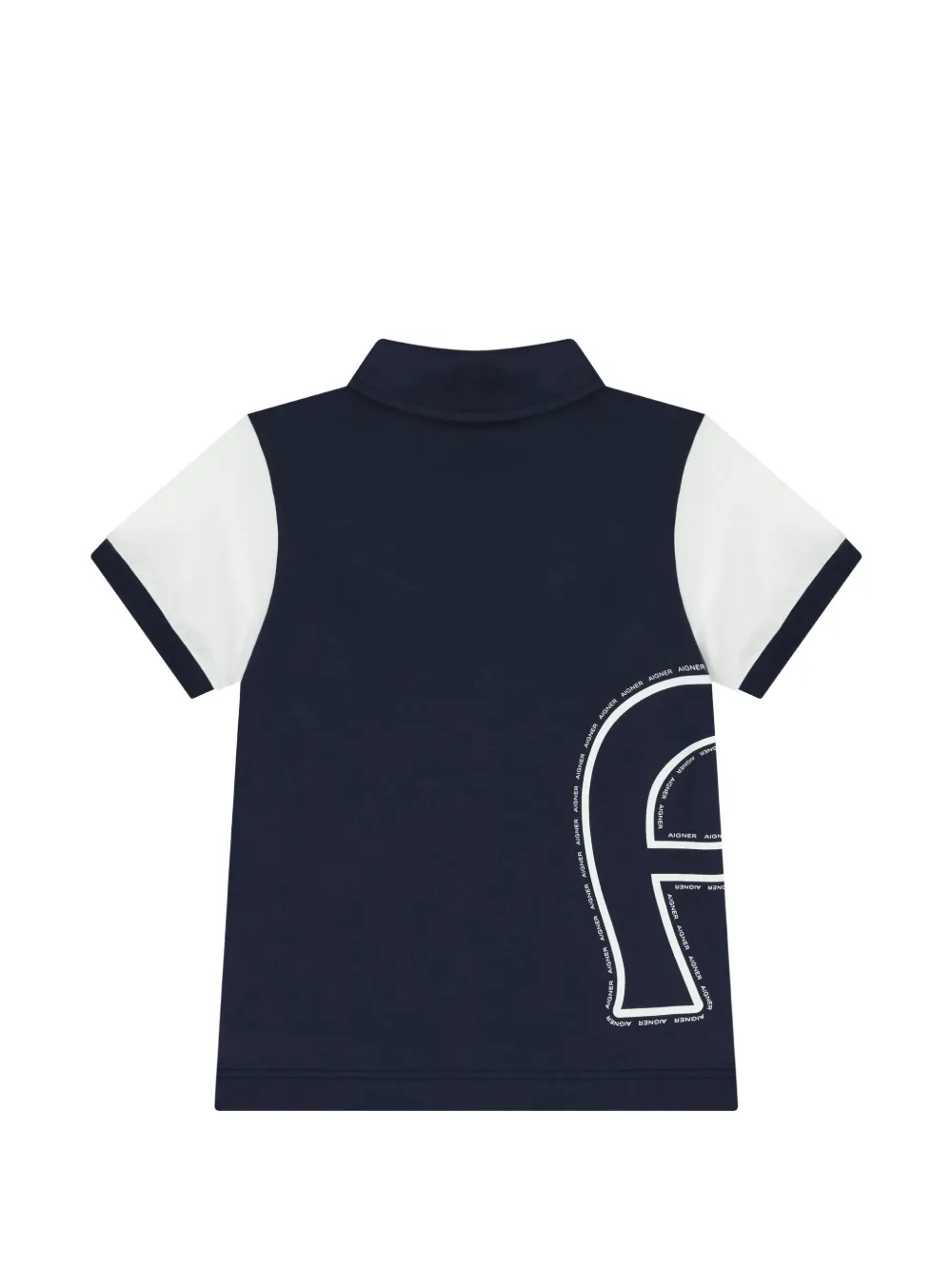 Aigner Kids Poloshirt met colourblocking Blauw