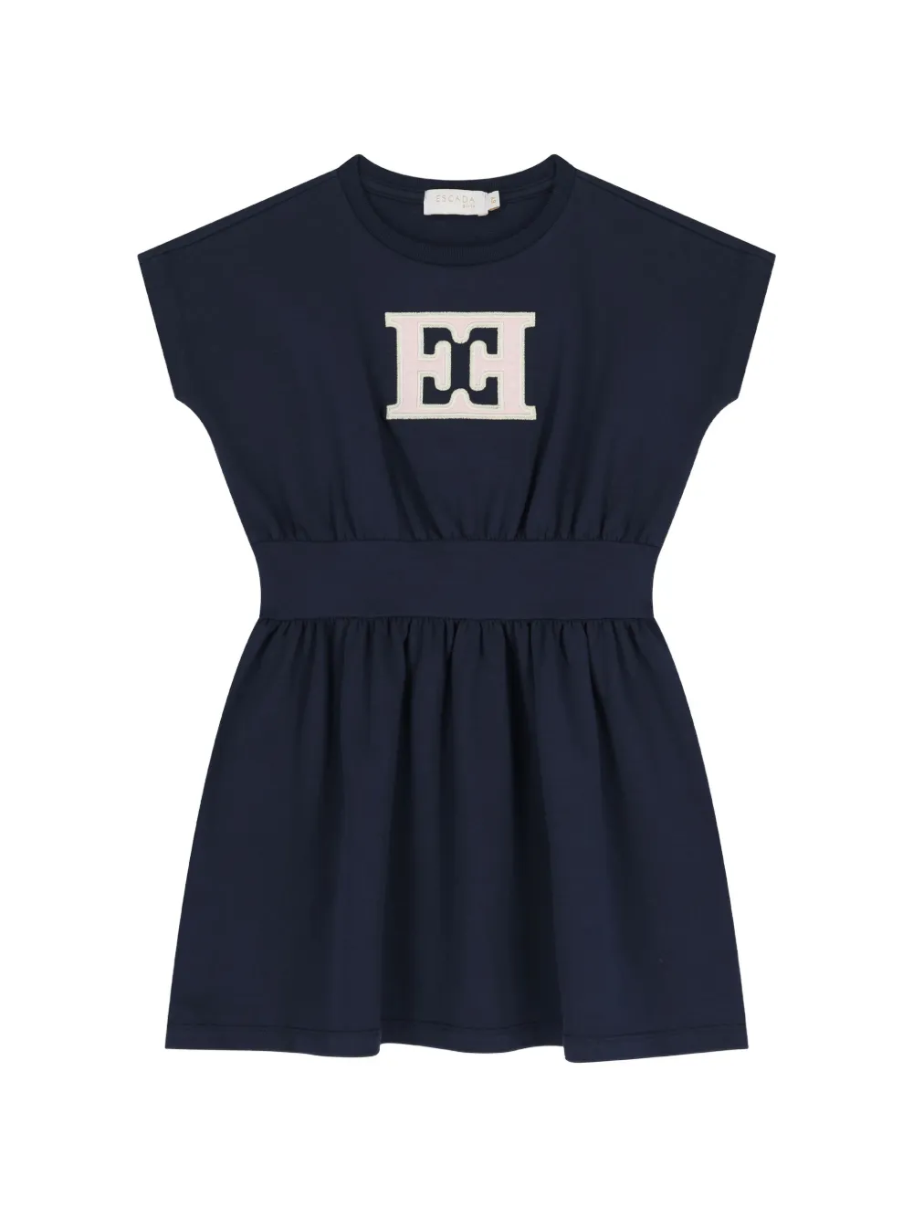 Escada Kids robe à logo imprimé - Bleu Escada Kids robe à logo imprimé - Bleu