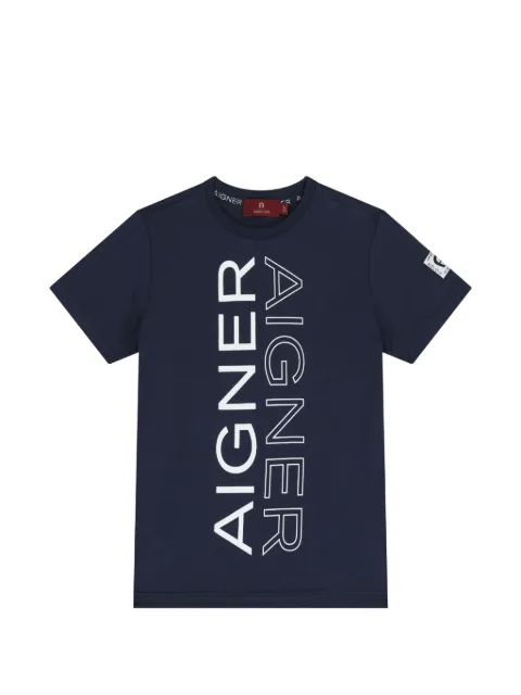 Aigner Kids playera con logo estampado