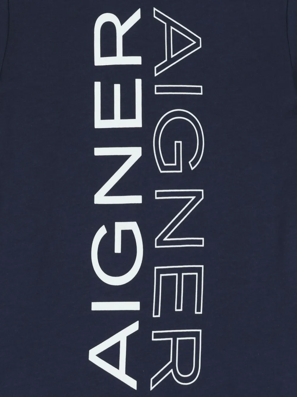 Aigner Kids T-shirt met logoprint Blauw