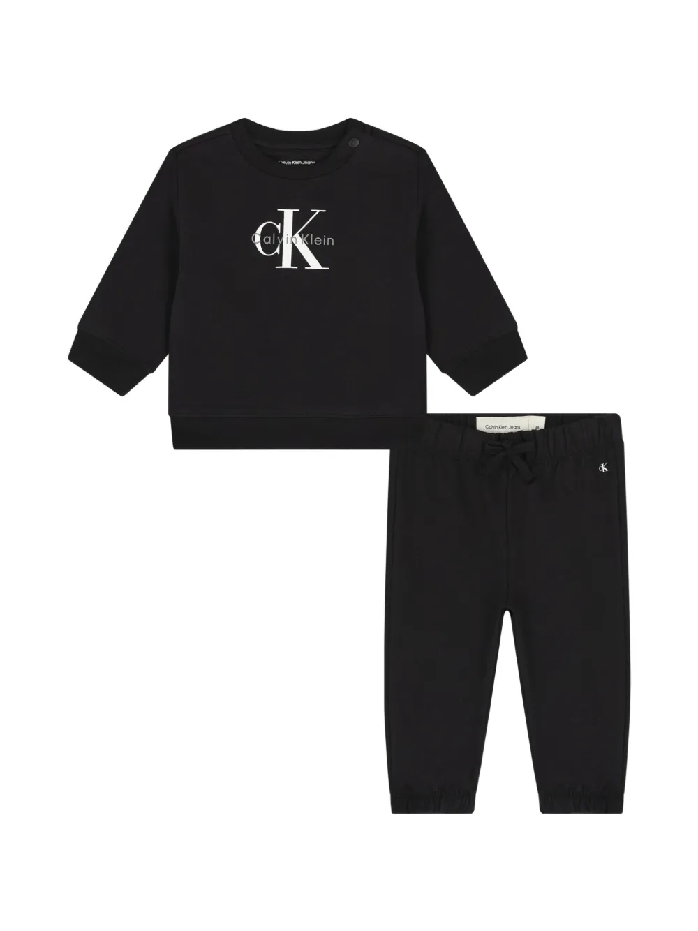Calvin Klein Kids Tuta sportiva con stampa - Nero