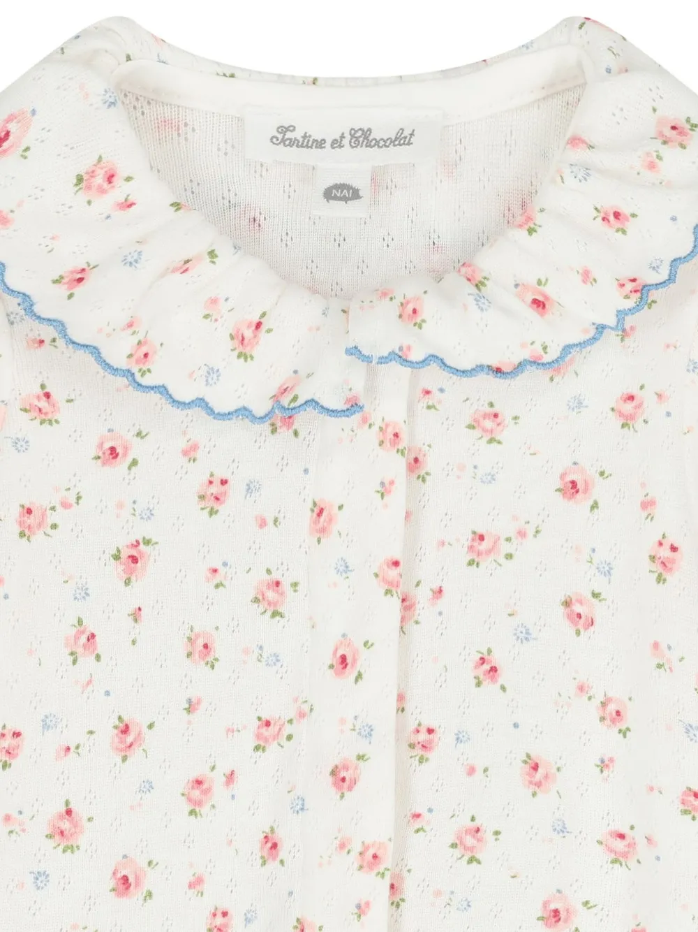 Tartine Et Chocolat Pyjama met ruches en bloemenprint Wit
