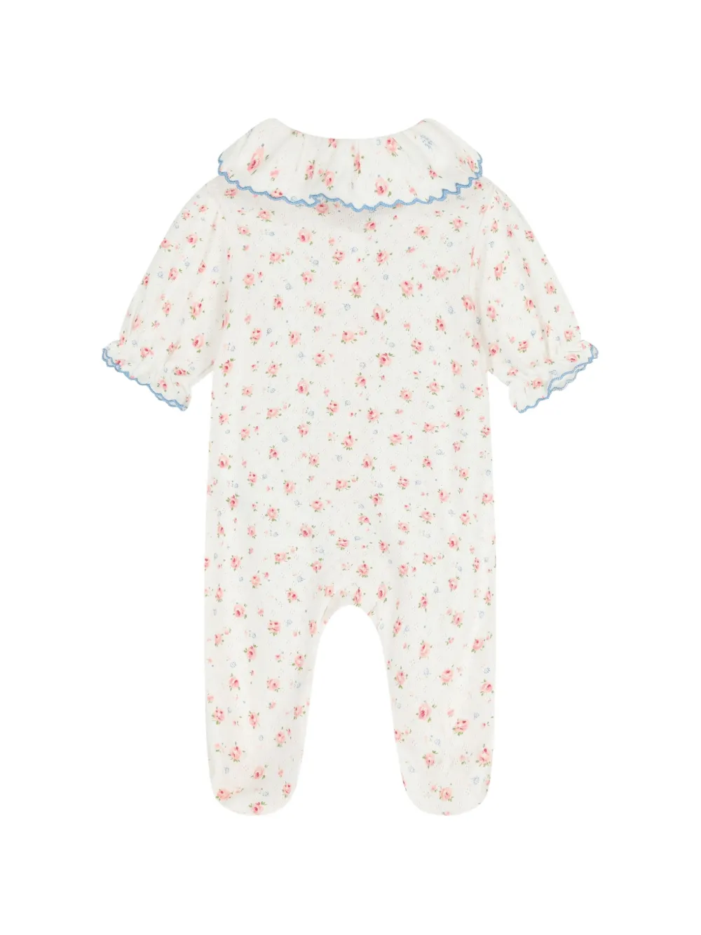 Tartine Et Chocolat Pyjama met ruches en bloemenprint Wit