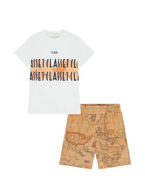 Alviero Martini Kids map-print short set