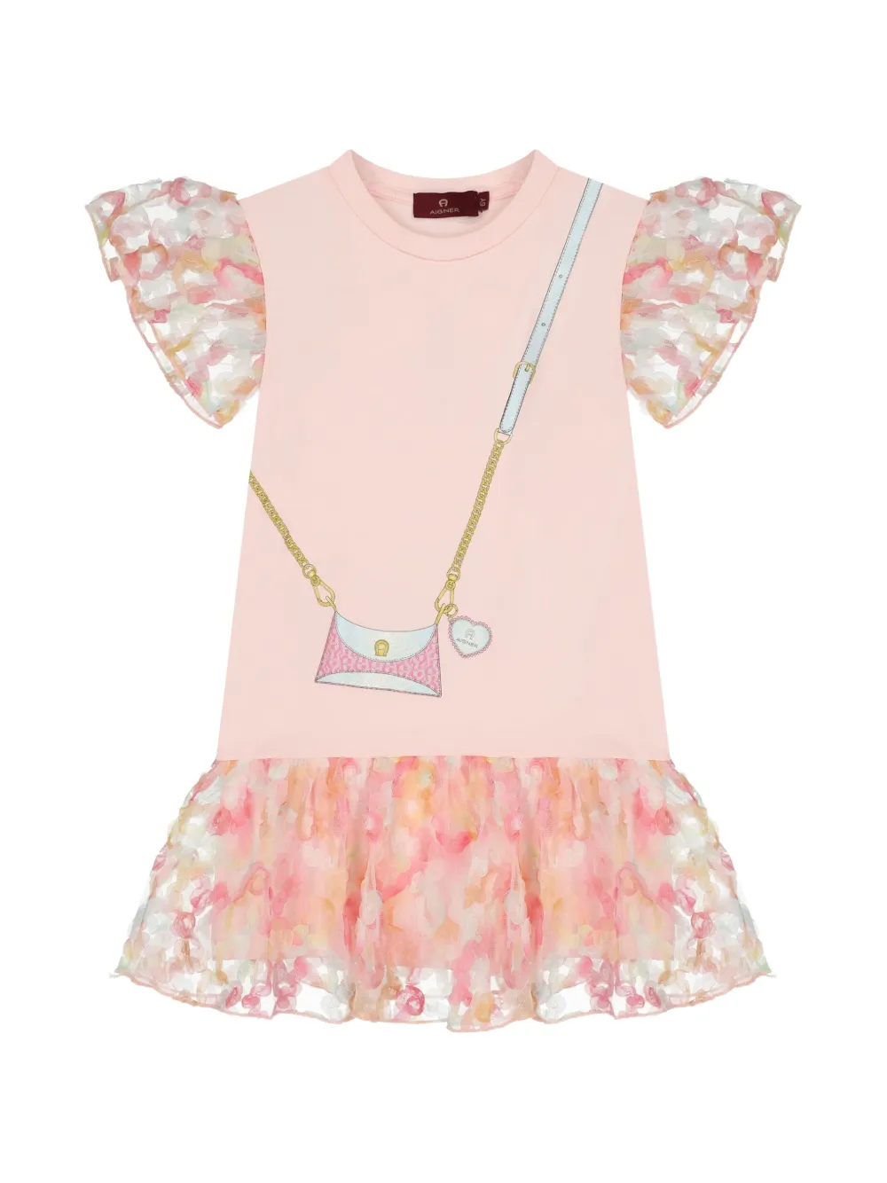 Aigner Kids ruffled dress - Rosa
