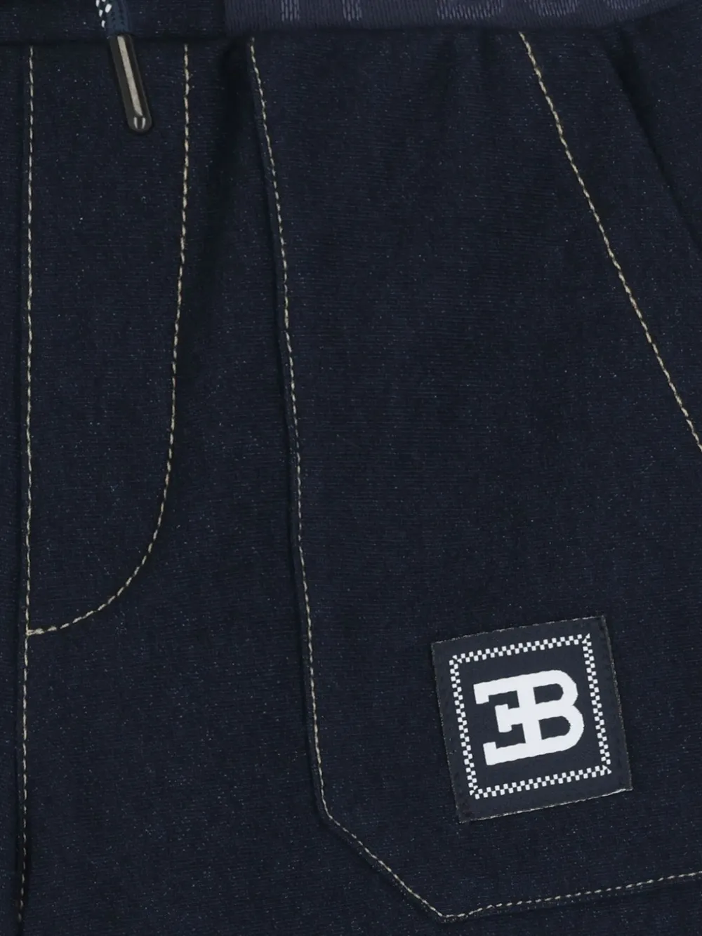  Bugatti Kids Bermudas Con Parche Del Logo - Azul 