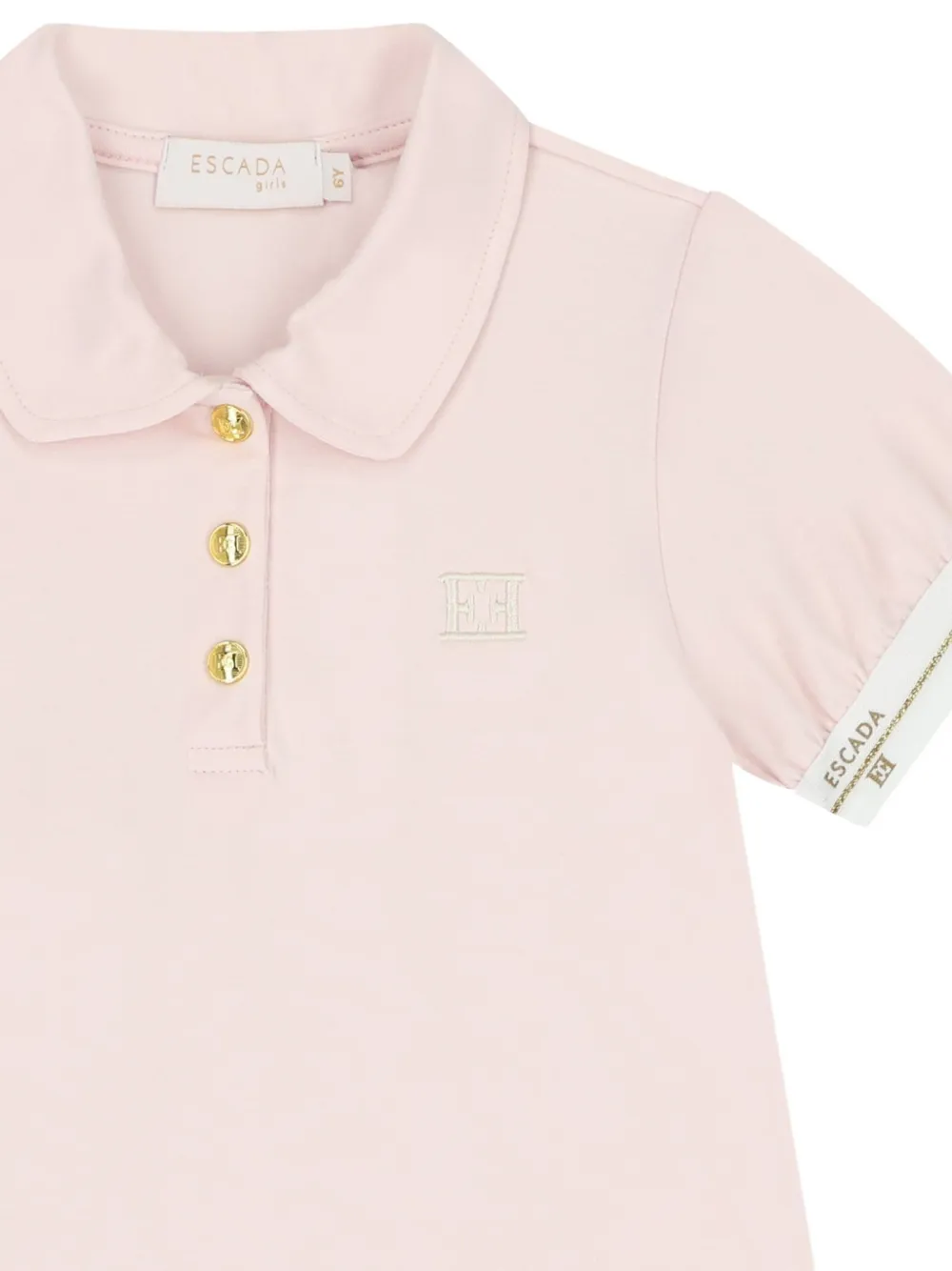 Escada Kids Jurk met logo afwerking Roze