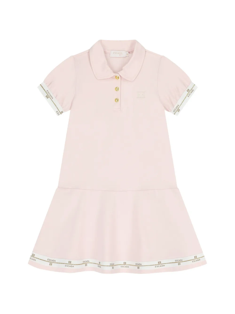 Escada Kids' Logo-trim Dress In Pink