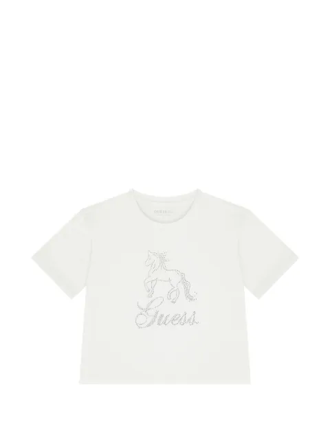 guess kids horse-detail T-shirt