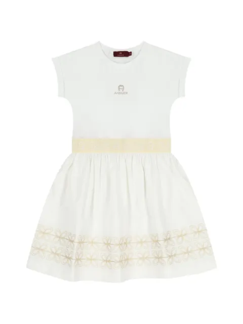 Aigner Kids vestido con cuello redondo