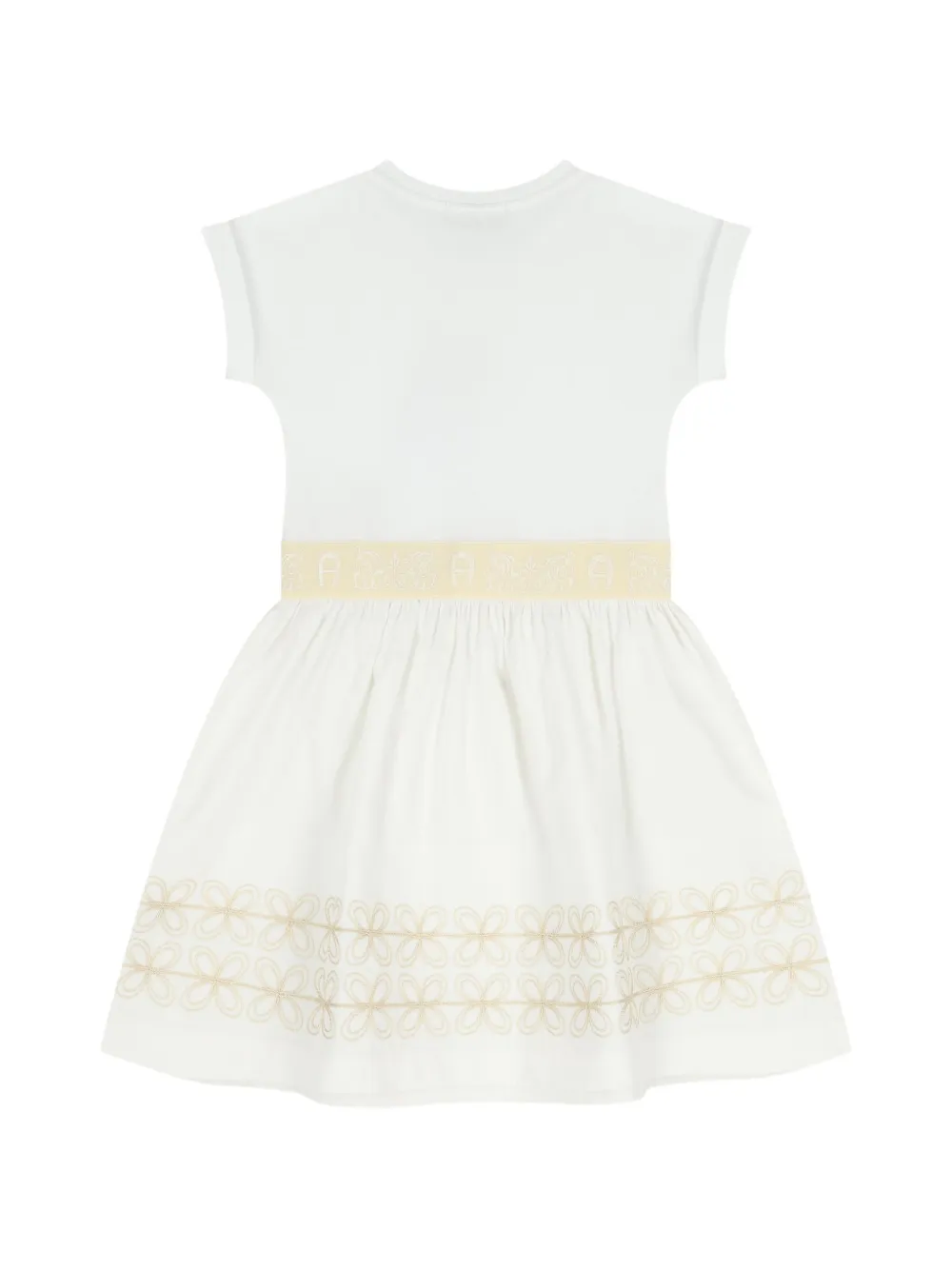 Aigner Kids Jurk met ronde hals Wit