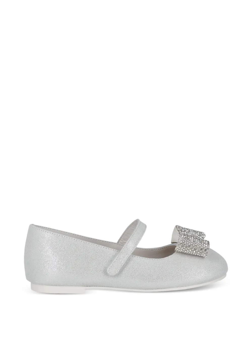 BabyWalker Ballerina's met strikdetail Zilver