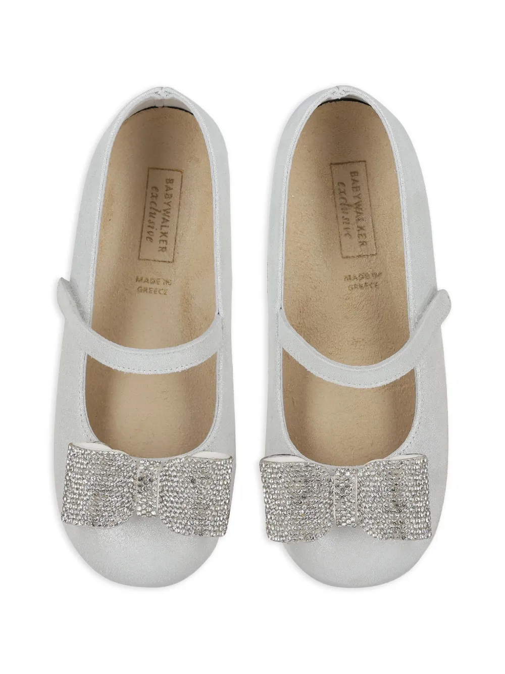 BabyWalker Ballerina's met strikdetail Zilver