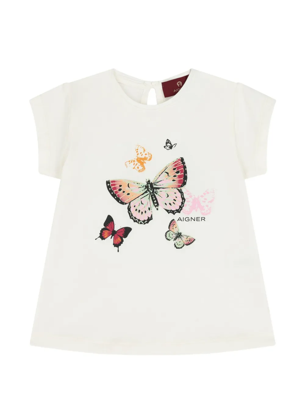 Aigner Kids Shorts met vlinderprint en ruche afwerking Beige