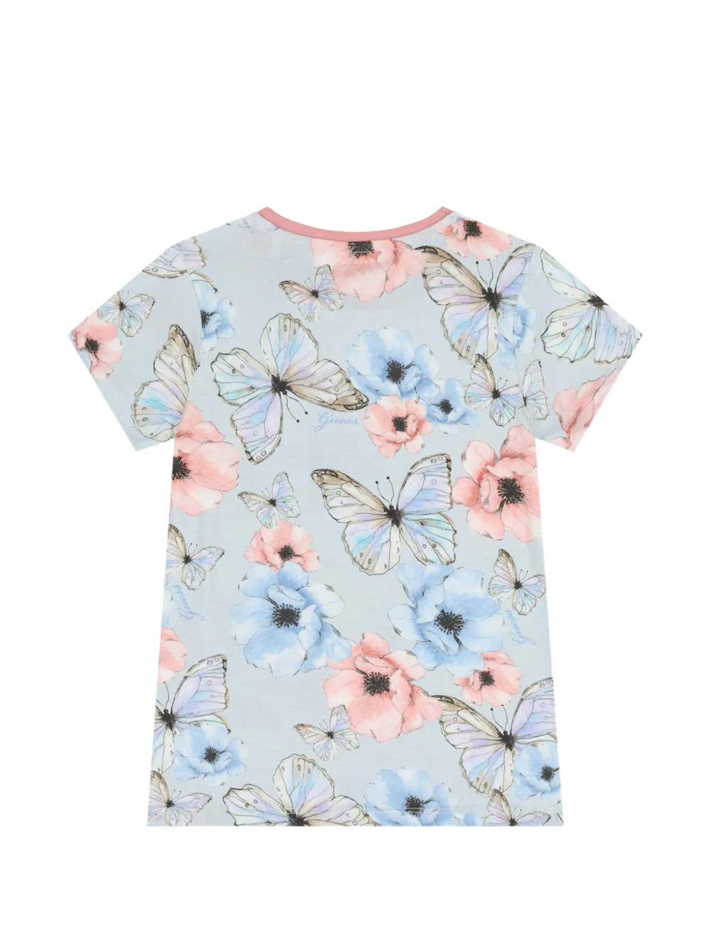 Guess Butterfly-print T-shirt In Multi