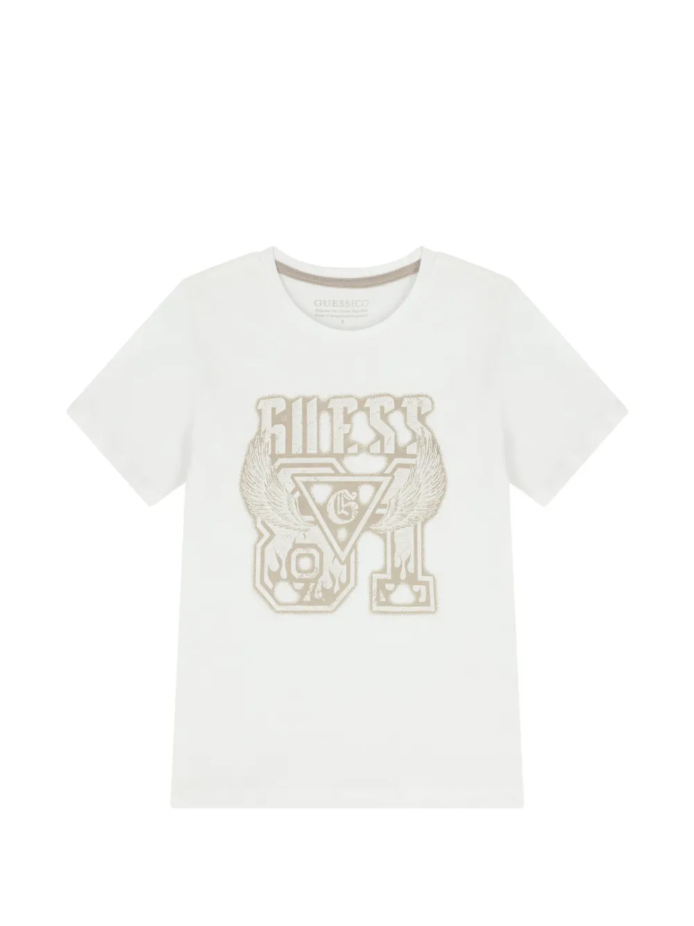 guess kids graphic-print T-shirt - Bianco