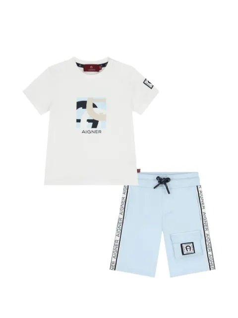 Aigner Kids ensemble à logo imprimé