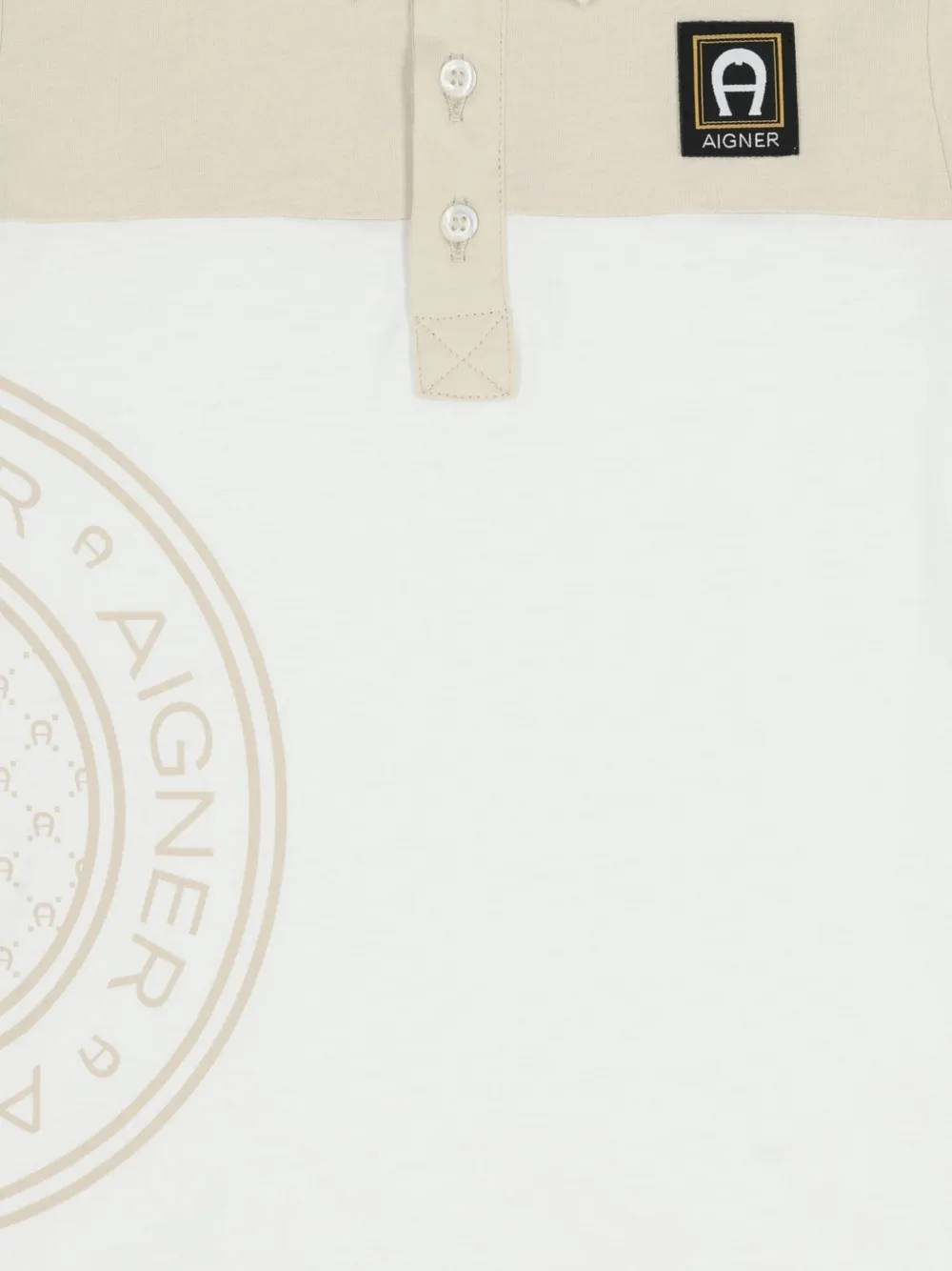 Aigner Kids Poloshirt met logodetail en korte mouwen Wit