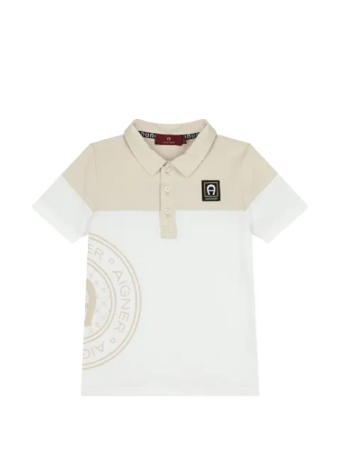 Aigner Kids playera tipo polo con detalle del logo