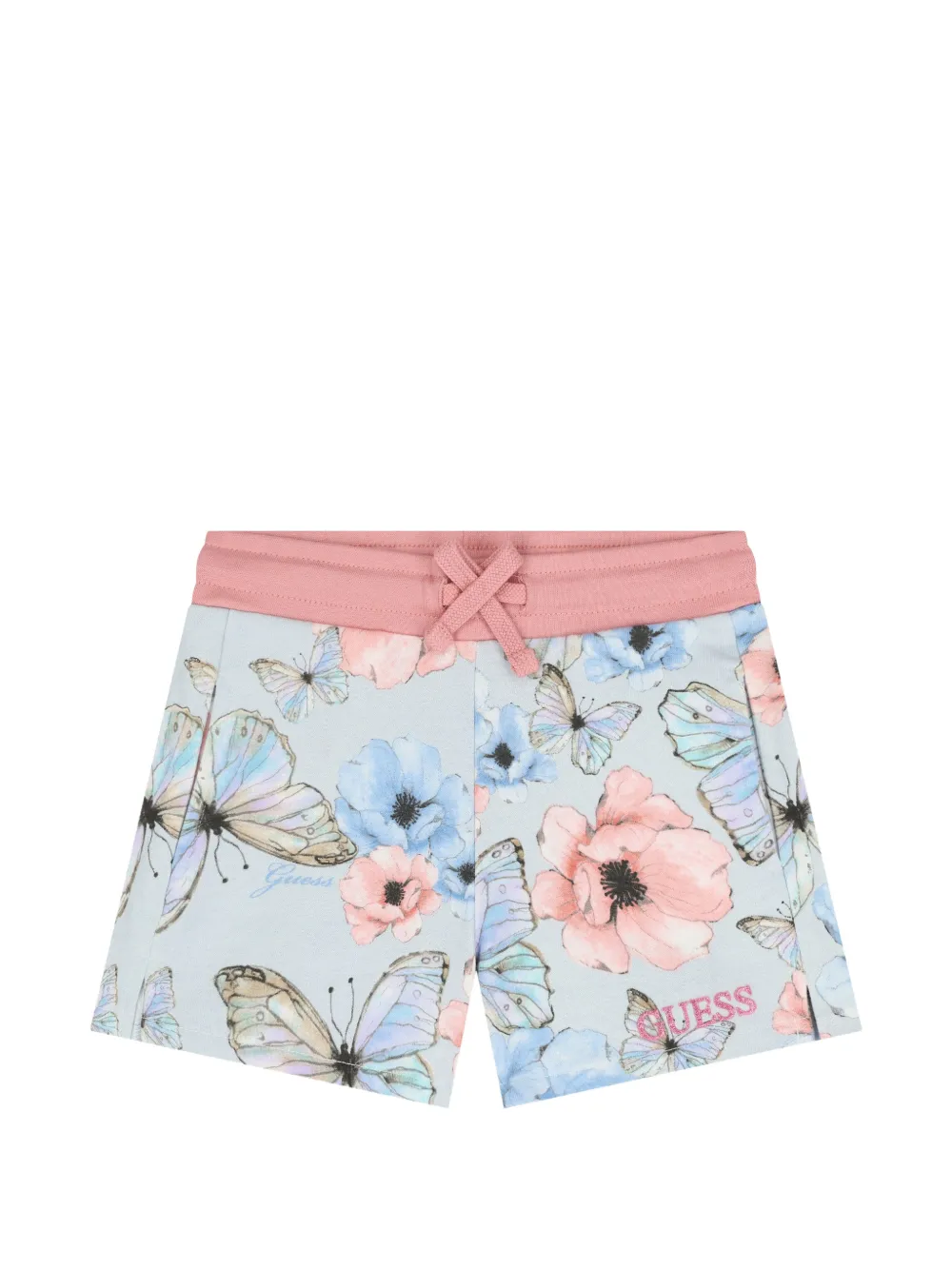 guess kids Shorts a fiori - Blu