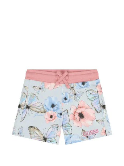 guess kids floral-print shorts