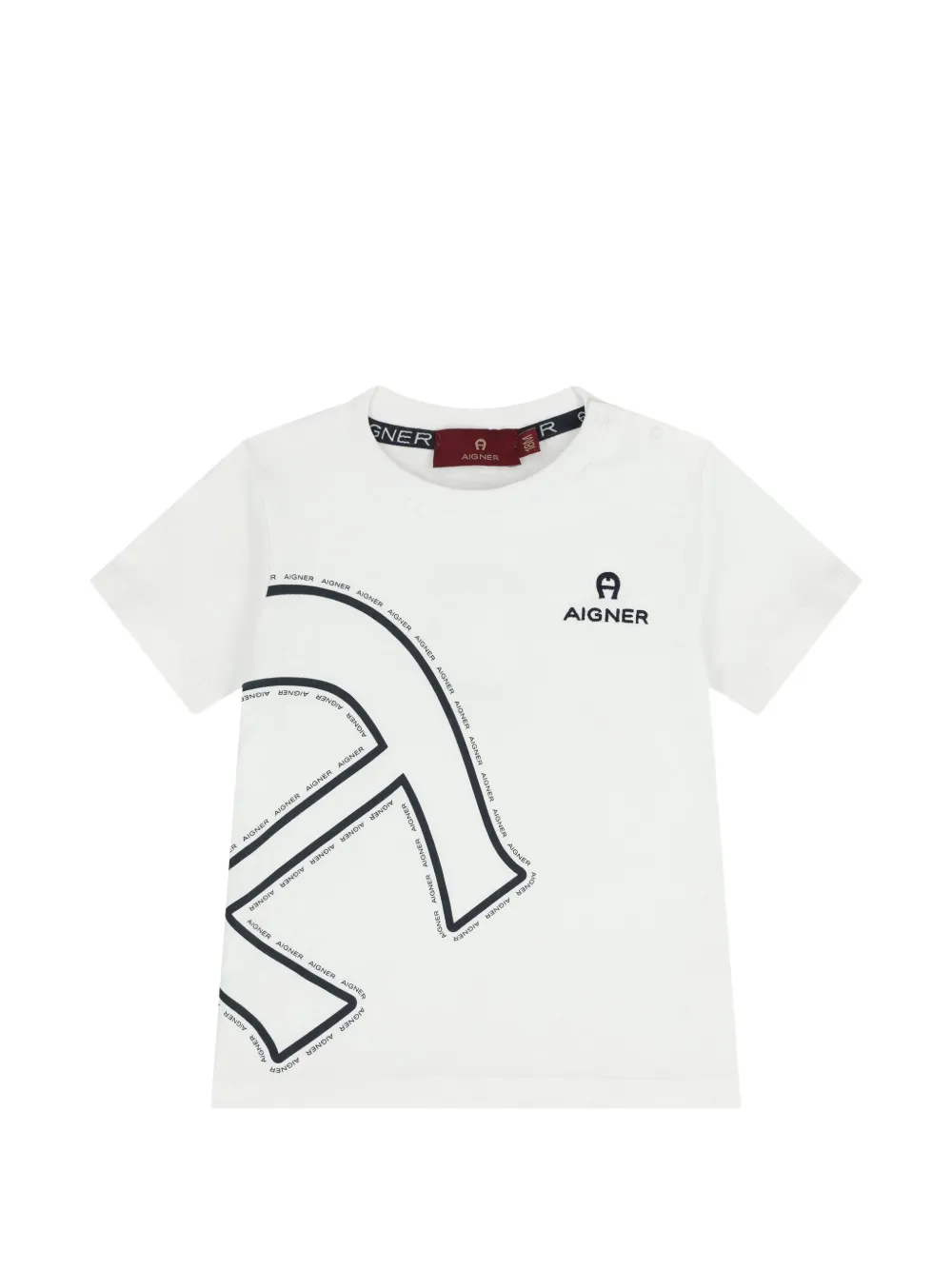 Aigner Kids logo-print T-shirt - Bianco