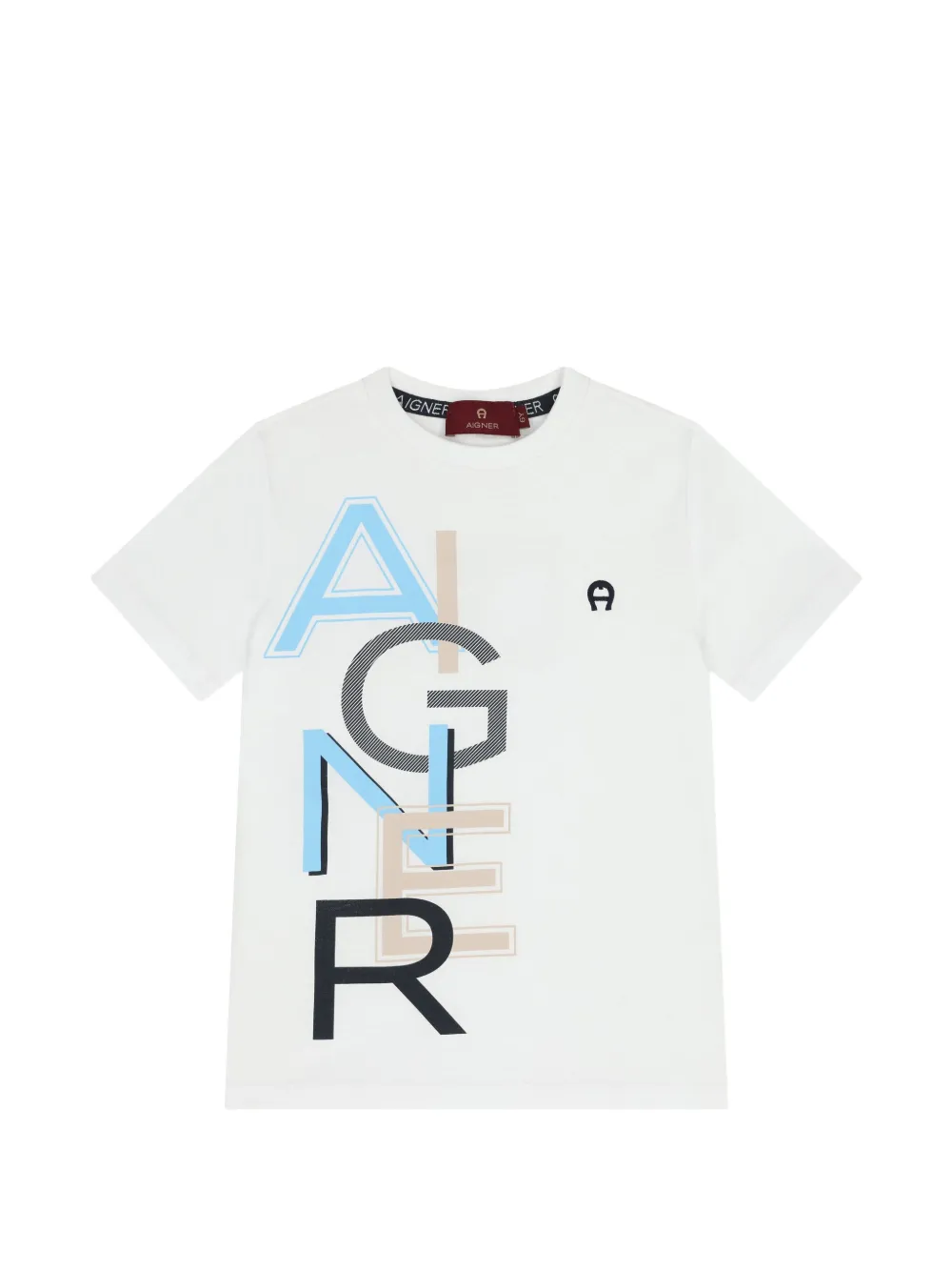 Aigner Kids logo-print T-shirt - Bianco