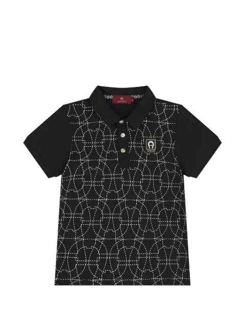 Aigner Kids graphic-print polo shirt