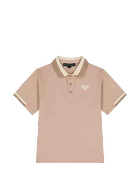 Emporio Armani Kids button striped polo shirt