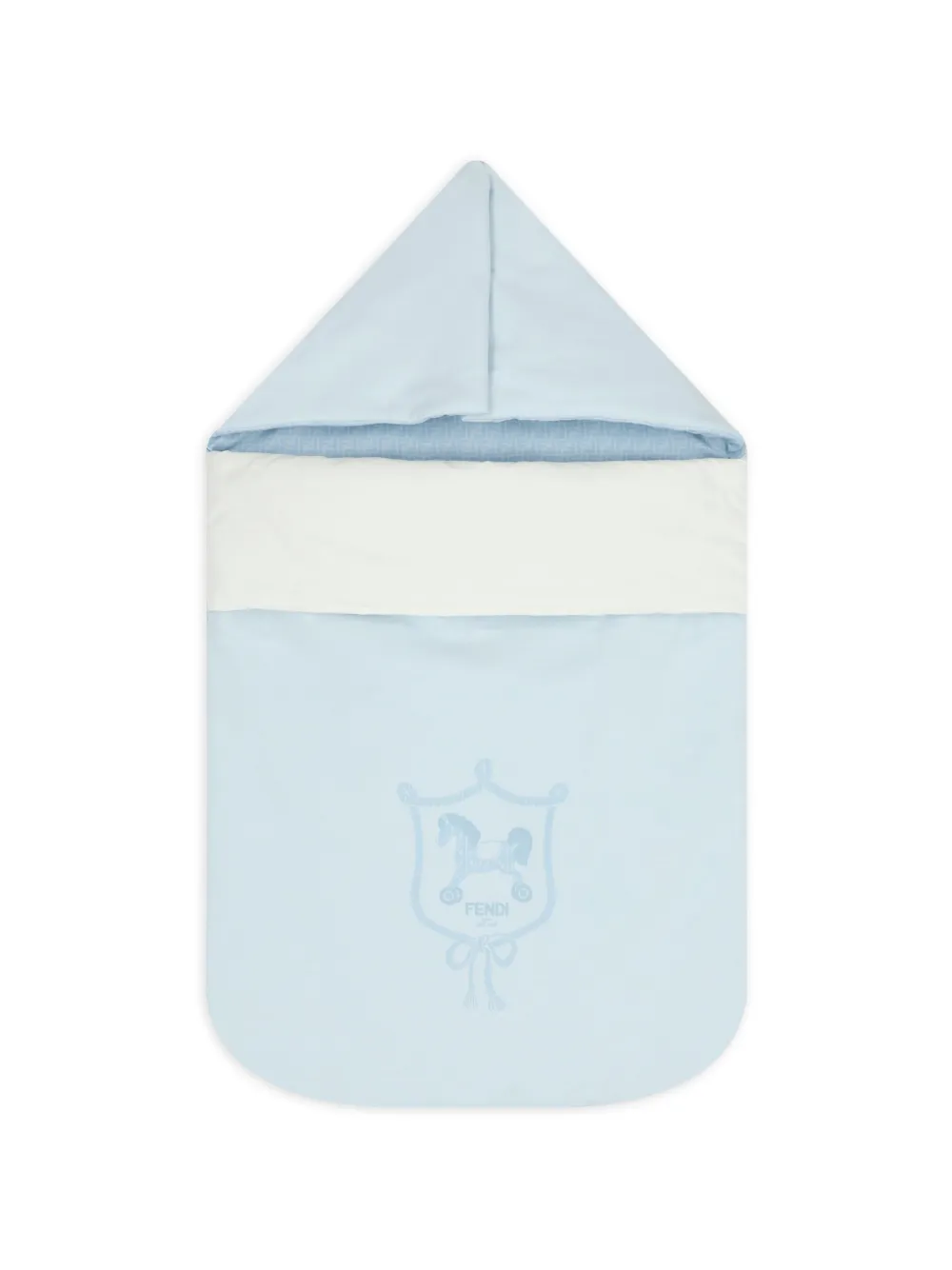 Fendi Kids logo-print sleeping bag - Blu