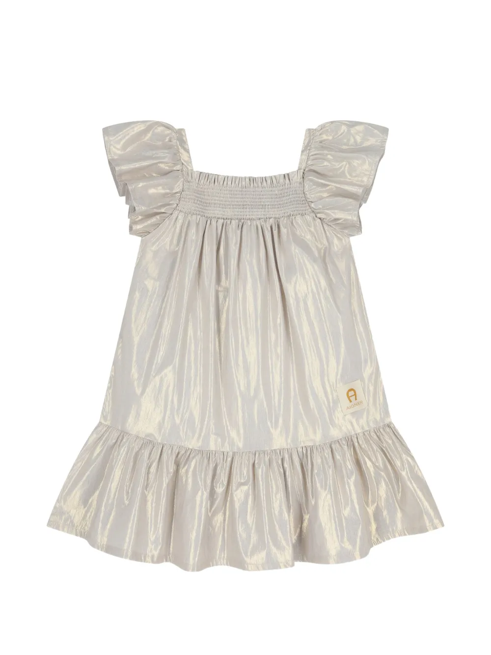Aigner Kids ruffled dress - Grau