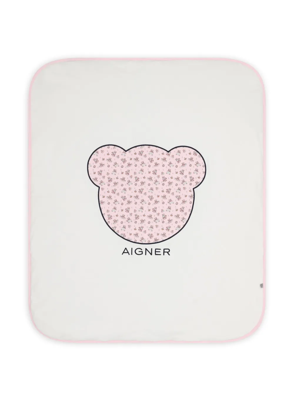 Aigner Kids logo-print blanket - Rosa