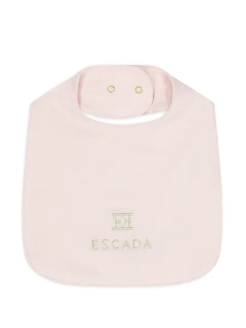 Escada Kids embroidered button-fastening bib