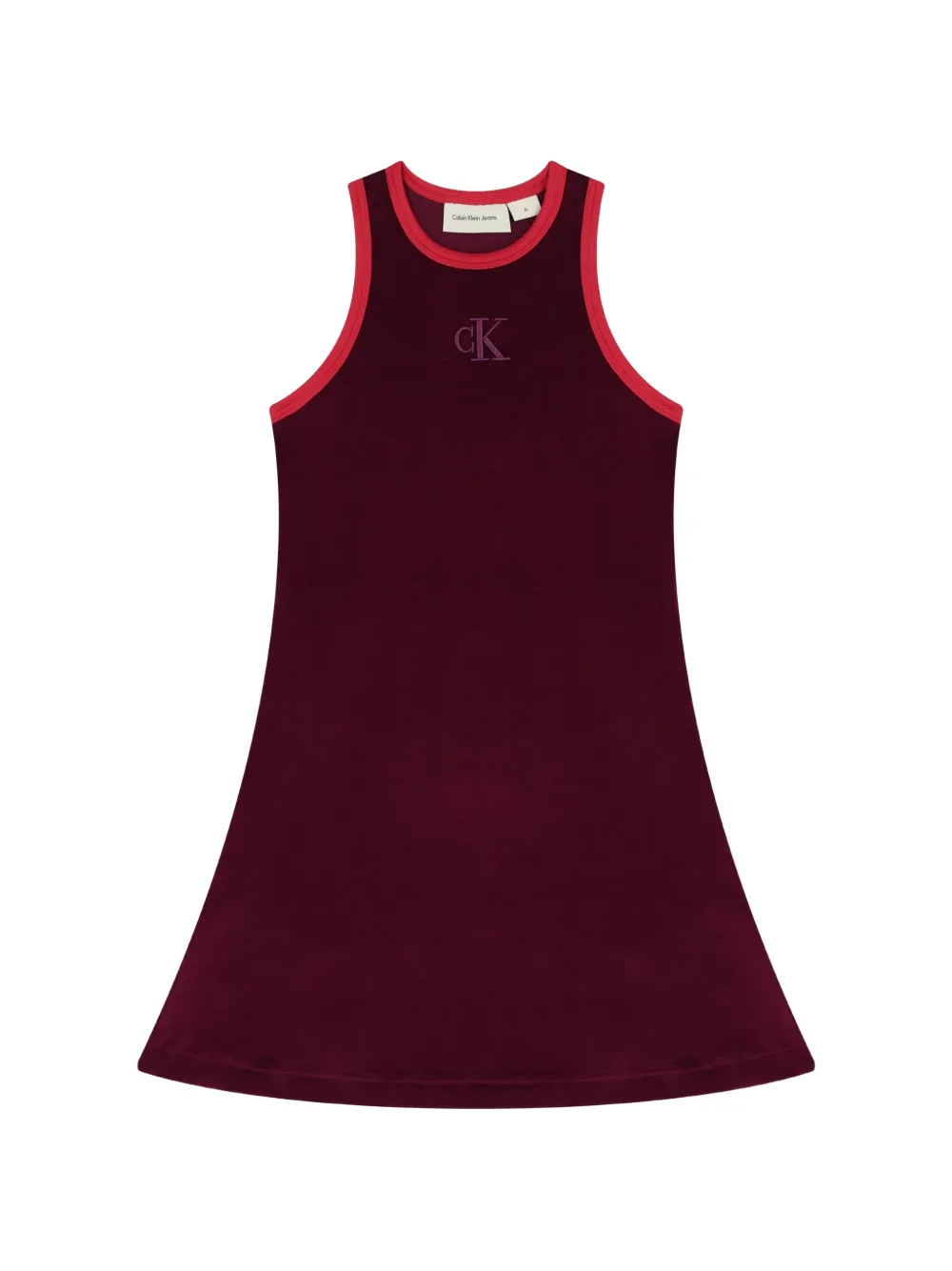 Calvin Klein Kids Abito svasato con logo - Rosso