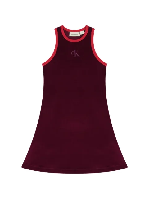 Calvin Klein Kids vestido acampanado con logo bordado