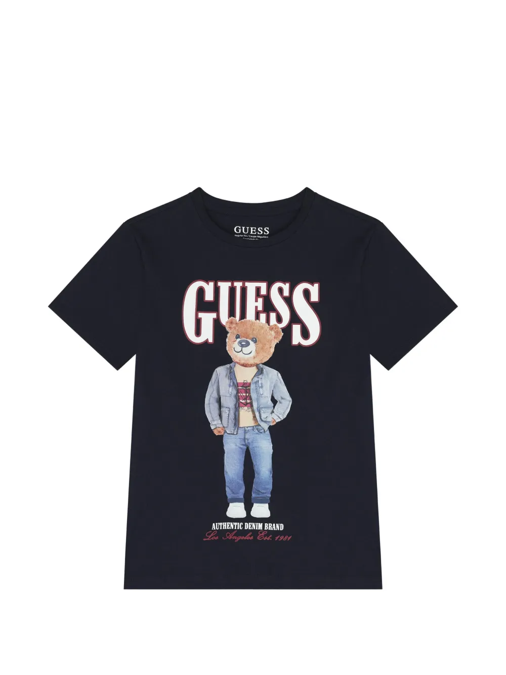 guess kids printed T-shirt - Blu