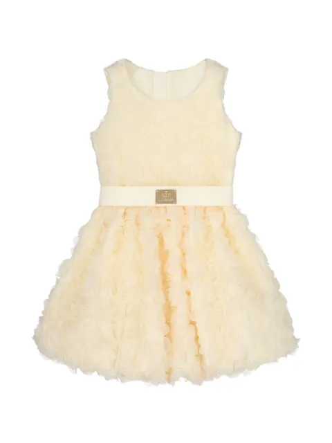 Junona  flower-applique belt dress