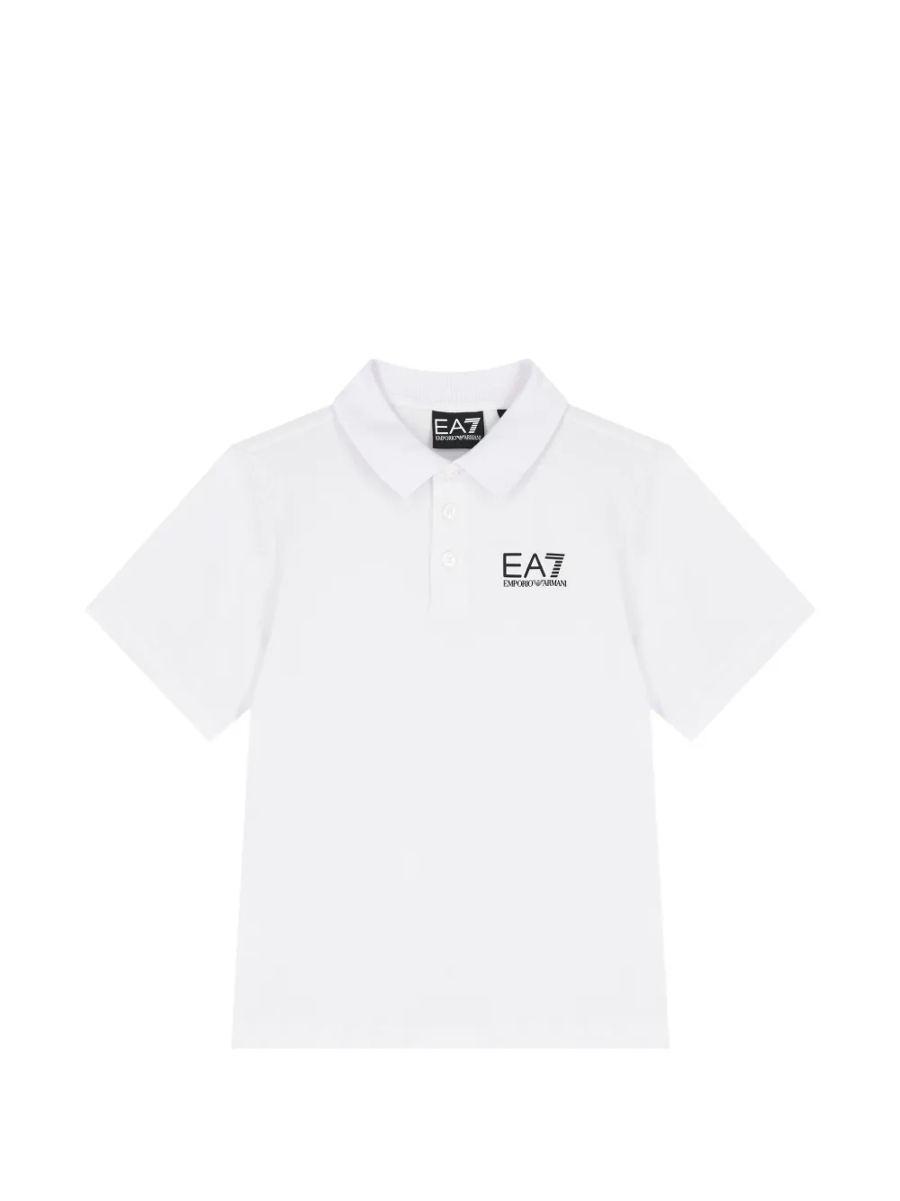 Emporio Armani Kids logo-print polo shirt - Bianco