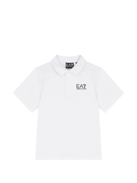 Emporio Armani Kids playera tipo polo con logo estampado