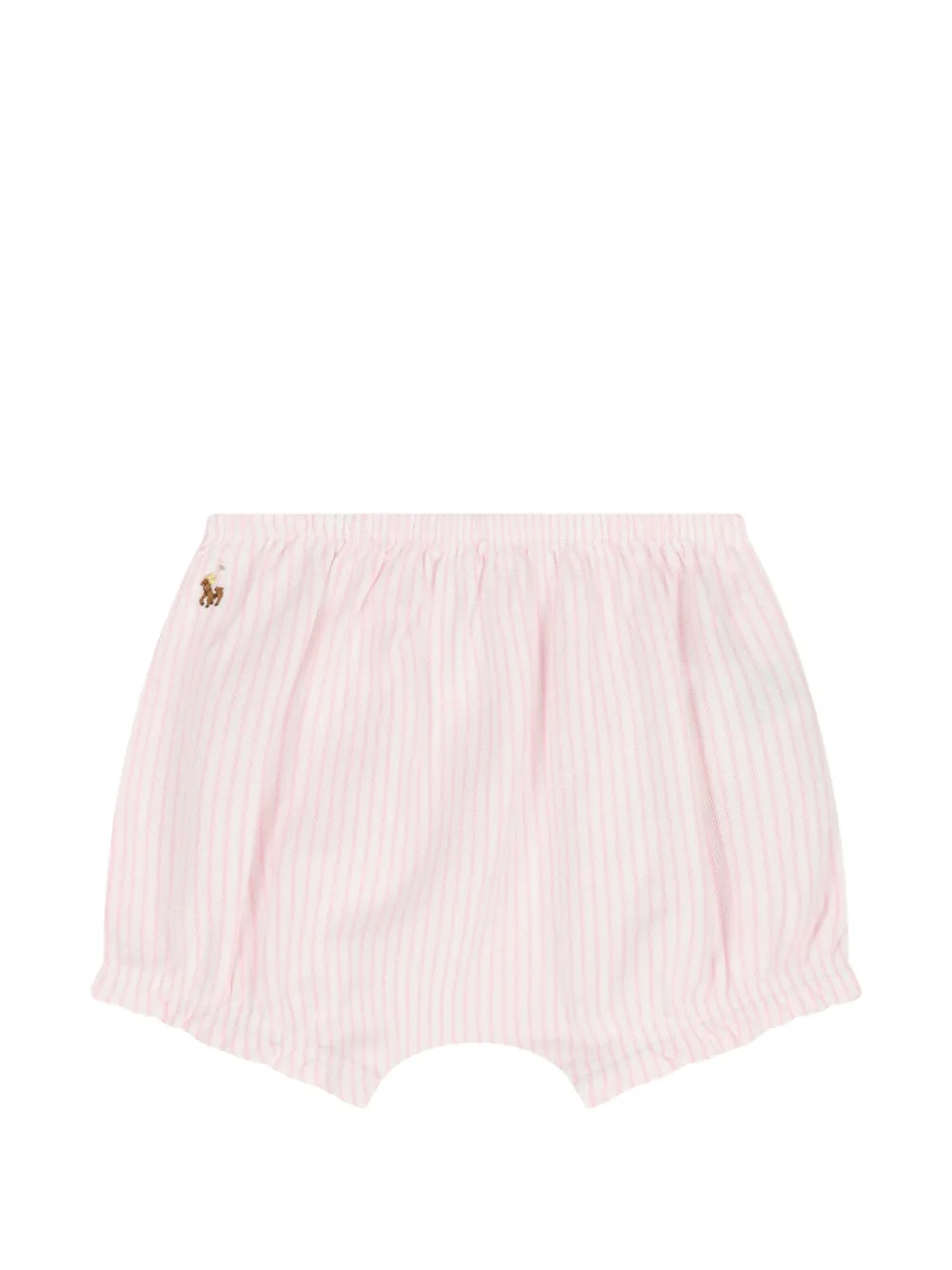 POLO RALPH LAUREN KIDS Gestreept shortsset met ruches Roze