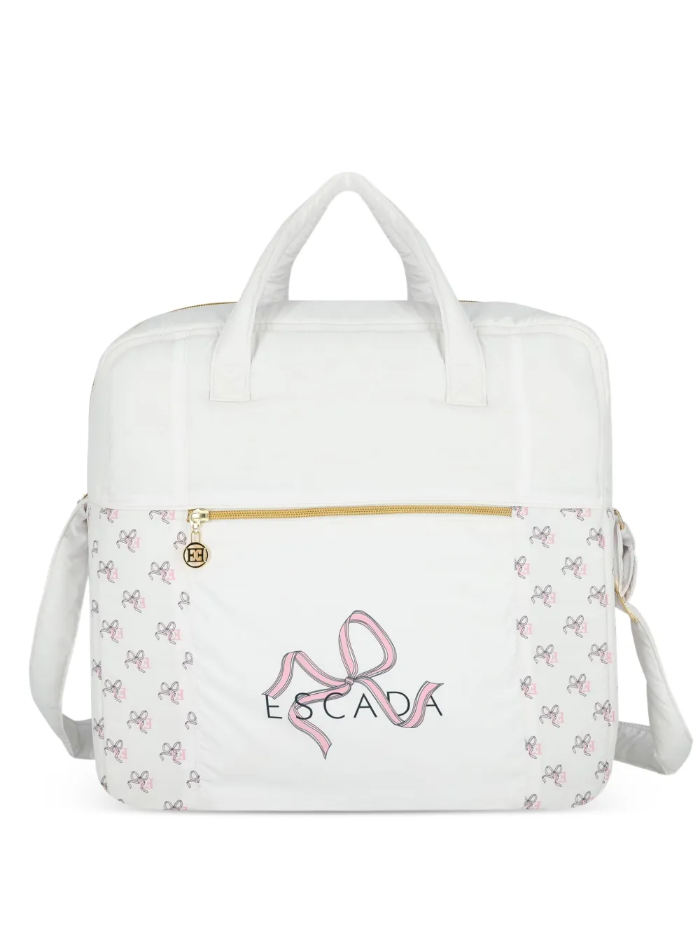 Escada Kids bow-print changing bag - White
